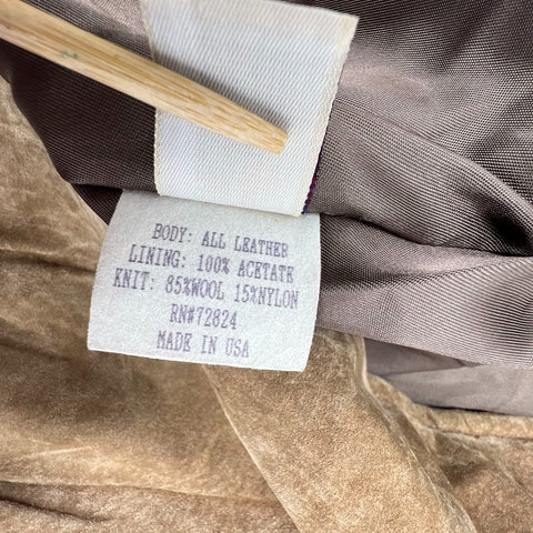 Vintage 80s Hammacher Schlemmer Suede Leather Bomber Jacket Made in USA Sz M