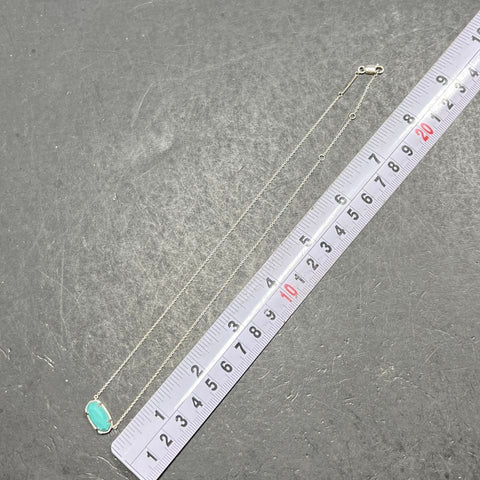 Kendra Scott 925 Sterling Silver Turquoise Stone Necklace 3.46g