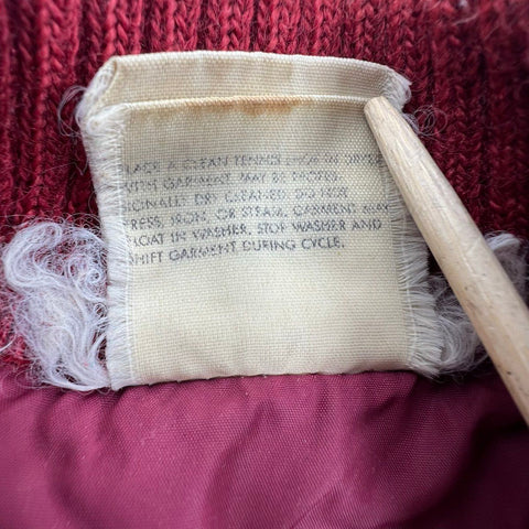 Vintage 80s Walls Burgundy Blizzard-Pruf Down Puffer Jacket Coat Men's 36 S