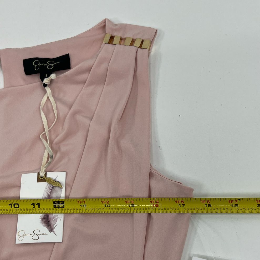 NWT Women's Jessica Simpson Light Pink Draped Sleeveless Dress - Size 8