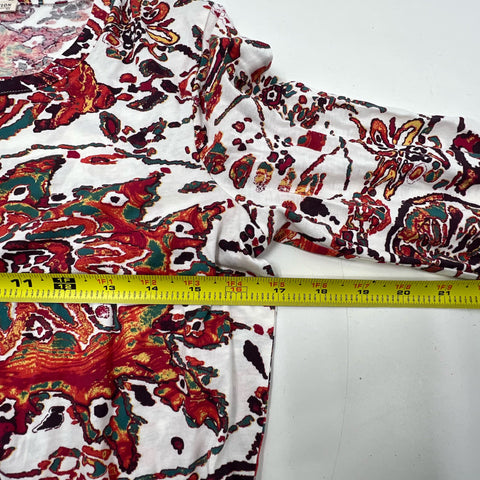 Peruvian Connection Pima Cotton Floral Boho Peasant Dress Sz XS Made in Peru