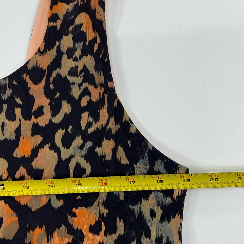 NWT Women's Fabletics Reversible Peach & Leopard Print Sports Bra - Size 2XL