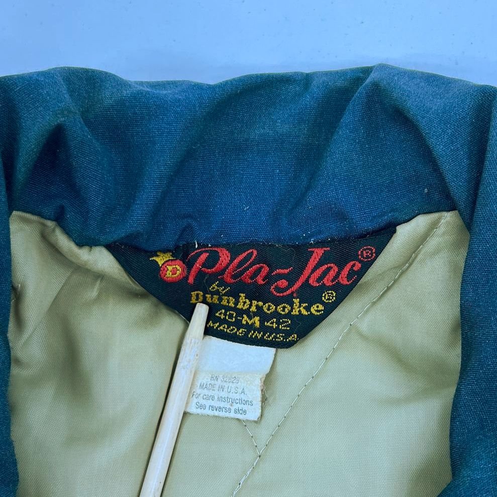 VTG Men's Pla-Jac Dunbrooke Tan Khaki Insulated Coat Union Pacific - Size 40-42