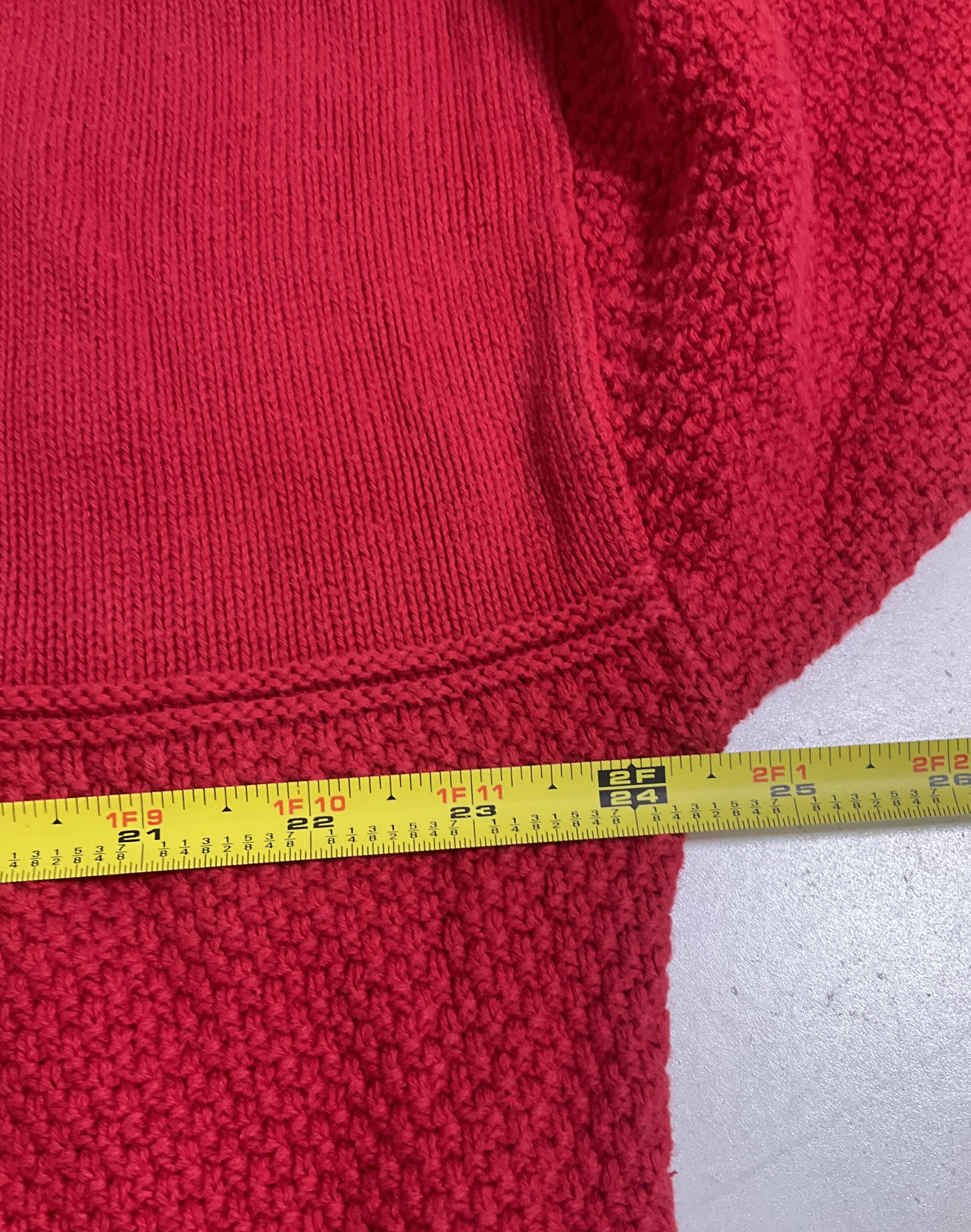 Vintage 90s Lee Sport Red Nebraska Embroidered Textured Knit Sweater Men's L