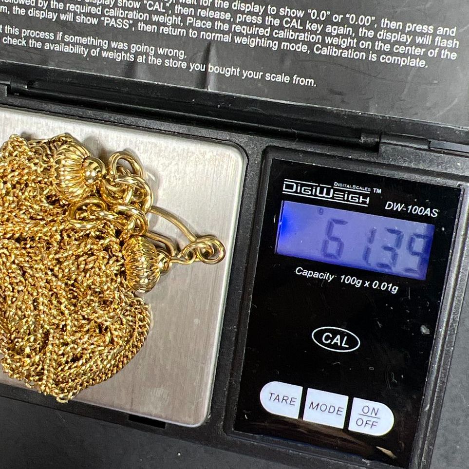 Monet Multistrand Chain Gold tone Necklace 61.3g