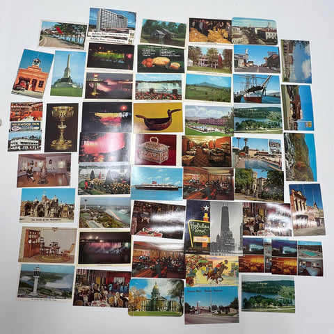 Vintage Chrome Postcard Lot Unposted US Canada Travel Mid Century Collection