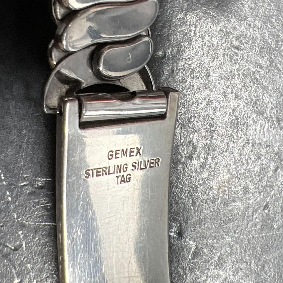 Gemex Sterling Silver and Stainless Steel ID Bracelet