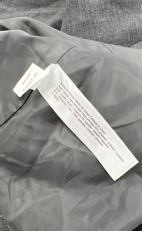 NWT Eloquii Gray Cropped Open Front Stretch Blazer Jacket Women's 22