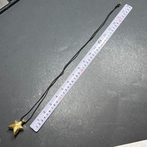 Vintage Debbie J Palmer Gold Tone Star Perfume Bottle Pendant Necklace 17" 21g