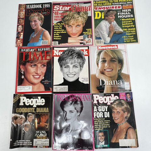 Vintage Princess Diana Magazine Lot of 14 1997 Tribute TIME PEOPLE Newsweek