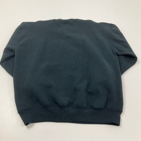 Vintage 90s Russell Athletic Packers Faded Black Embroidered Sweatshirt Men's XL