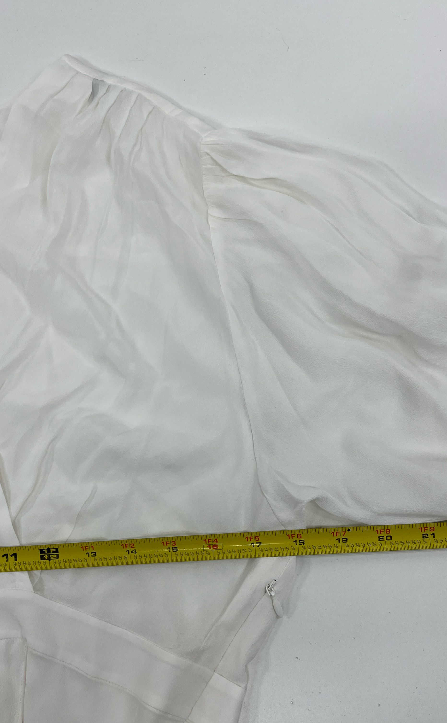 NWT Women's The Kooples France White Pleated Wrap Style Blouse - Size 3