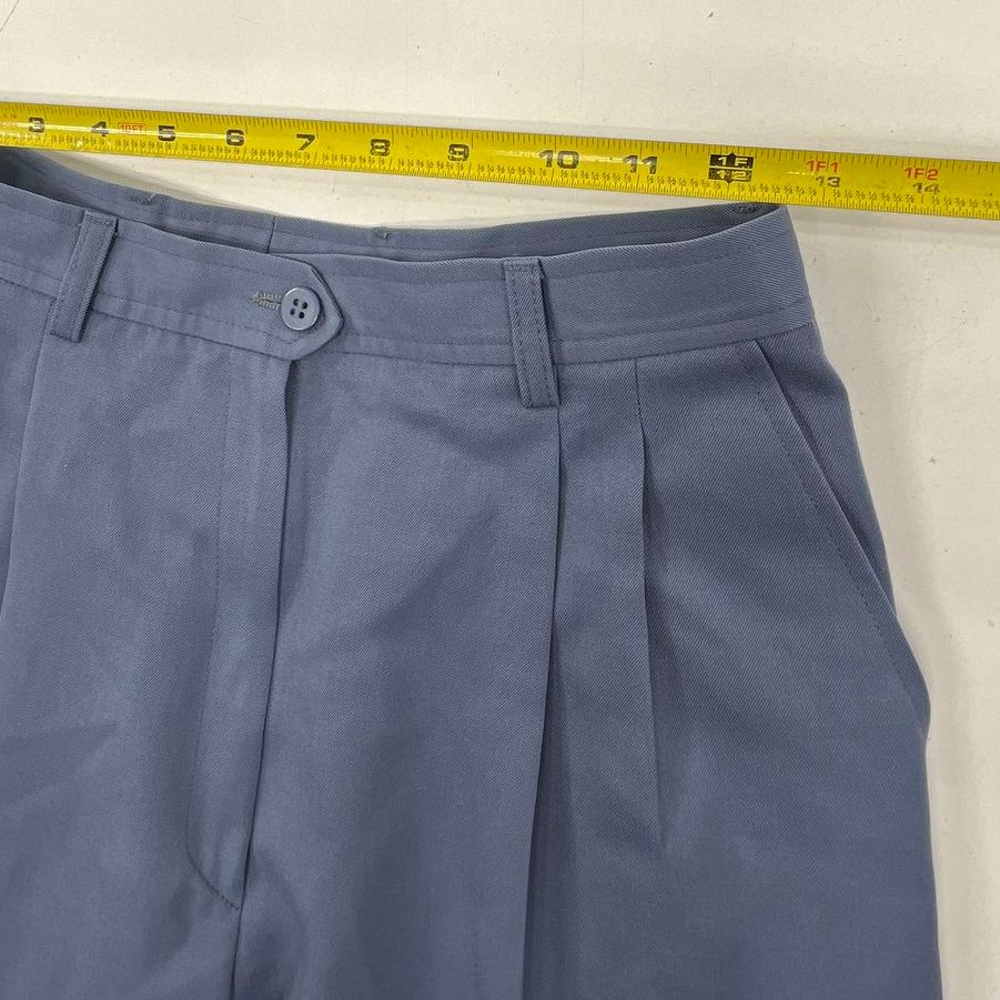 Lot 2 Giab's Vintage 80s Blue Pure Wool High Rise Pleated Trousers Women's 24W