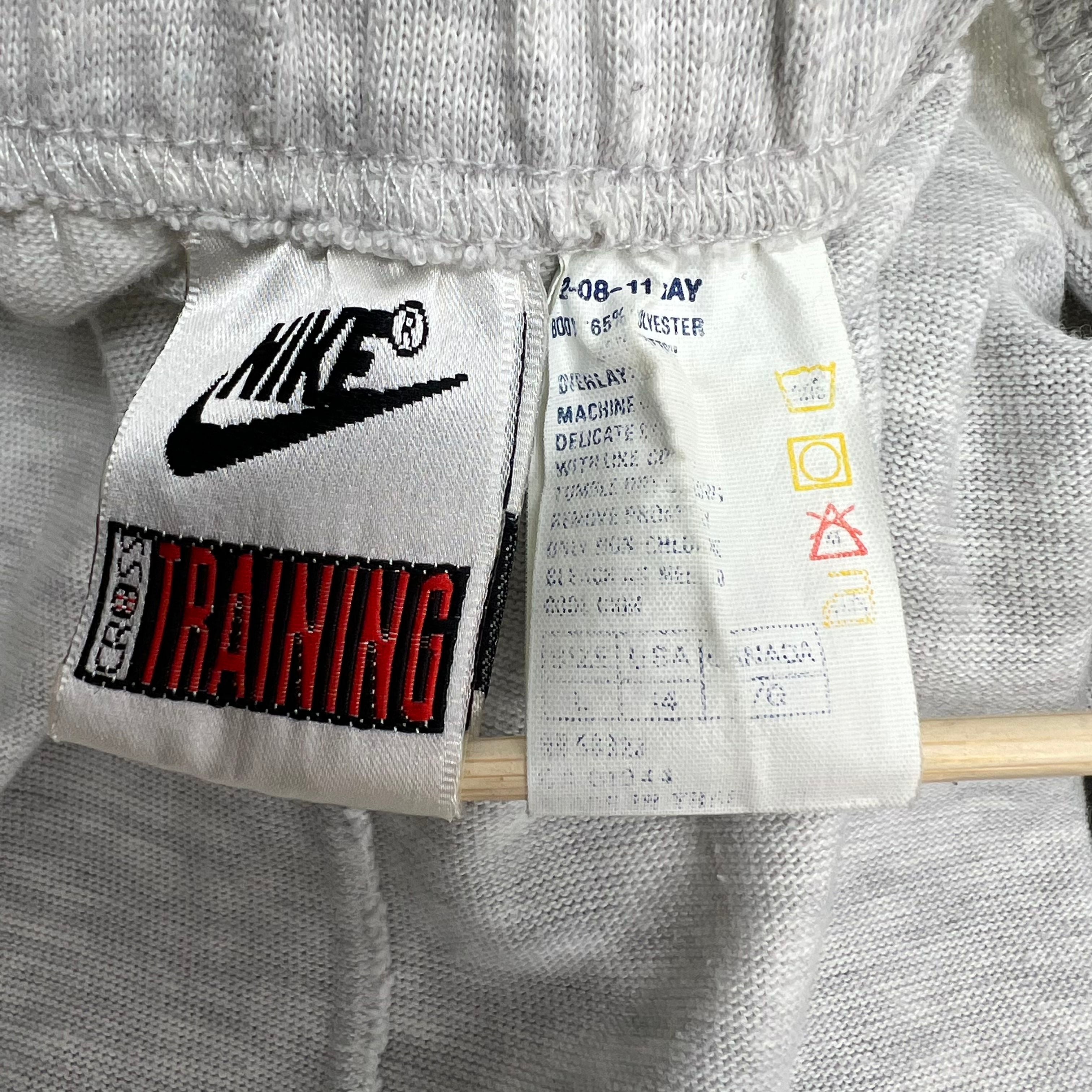 Nike Gray Orange Cross Training Lace Up Side Stripe Joggers Pants Women's L