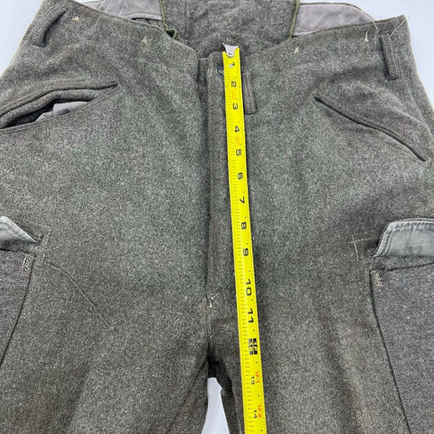 Vintage Slitman Swedish Military M39 Gray Wool Field Pants Trousers Men's 25