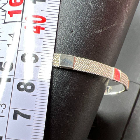 925 Sterling Silver Textured Bangle Bracelet 11.91g