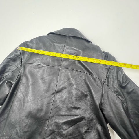 Vintage Y2K Wilsons Leather Black Thinsulate Lined Full Zip Jacket Men's M