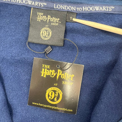 NWT Harry Potter Navy Platform 9 3/4 Zip Up Hoodie Sweatshirt Unisex Size S