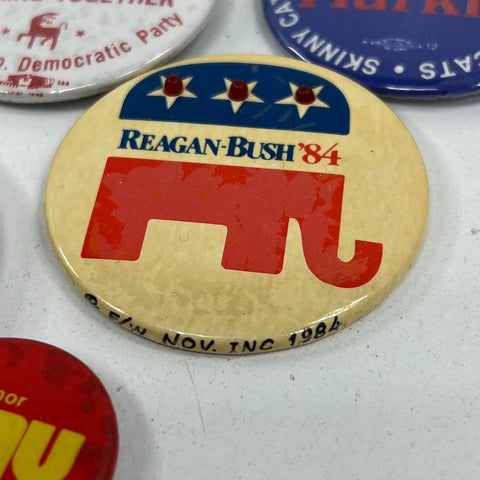 Vintage Political Pin Lot Reagan Bush Kennedy Nixon Dole 50+ Campaign Buttons