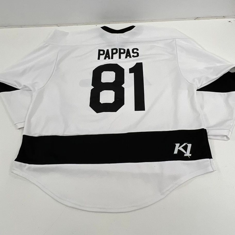 Men's K1 Sportswear Black & White Pappas Hockey Jersey Lot of 4 - Size L & XL