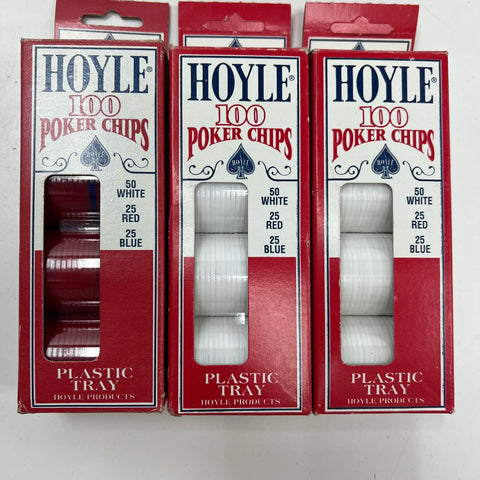 Vintage 1992 Hoyle Poker Chips Lot of 6 NOS 100 ct Boxes Made in USA