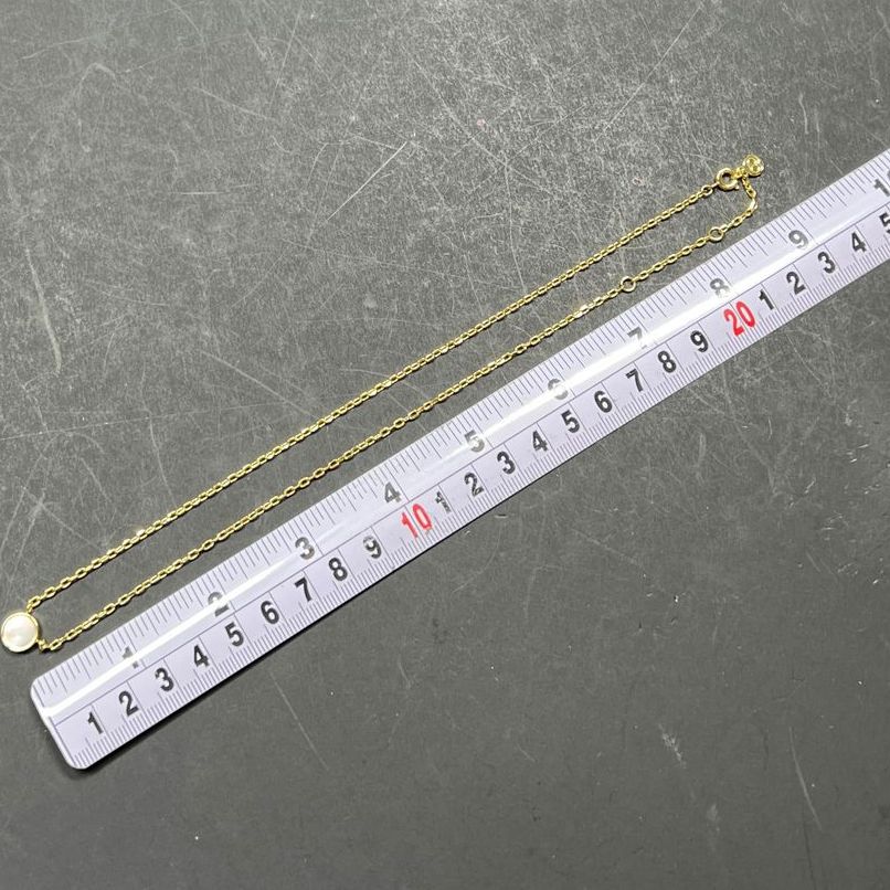 Gorjana Gold Tone Mother of Pearl Chain Necklace