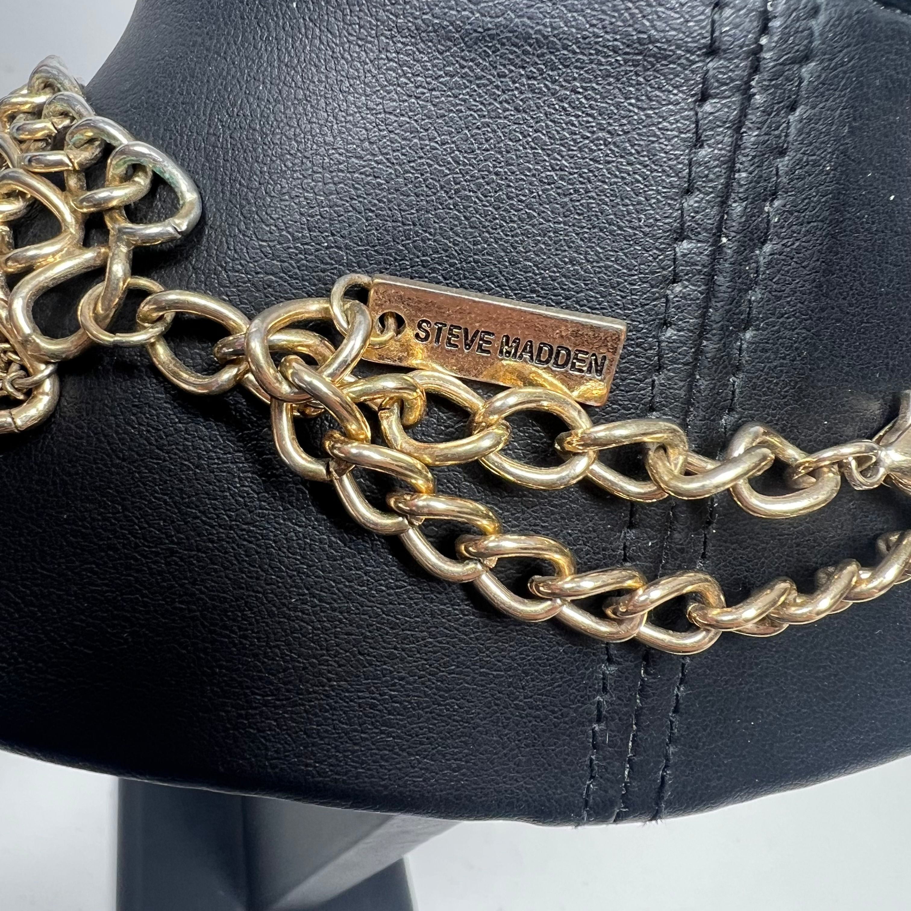 Steve Madden Gold Tone Cascading Chain Collar Choker Necklace