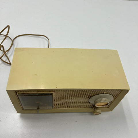 Vintage 1950s GE General Electric C-600A Tube Clock Radio Mid Century MCM USA
