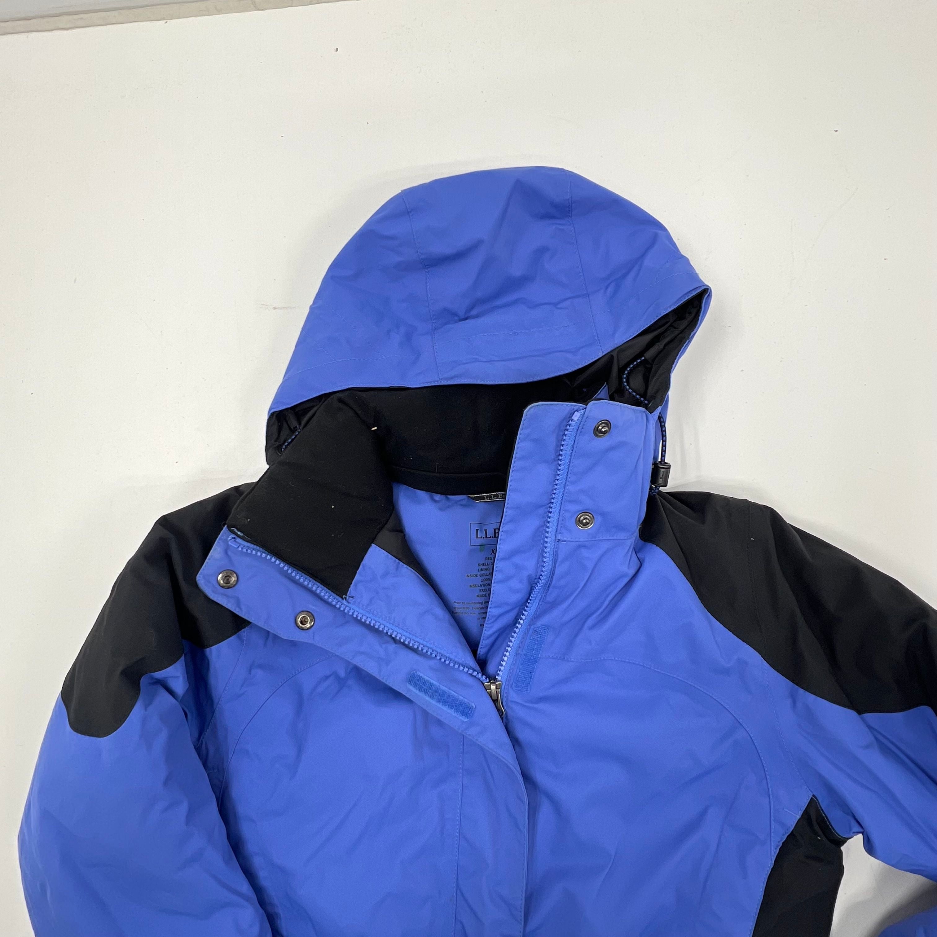 L.L. Bean Blue Primaloft Insulated Hooded Puffer Jacket Womens XS