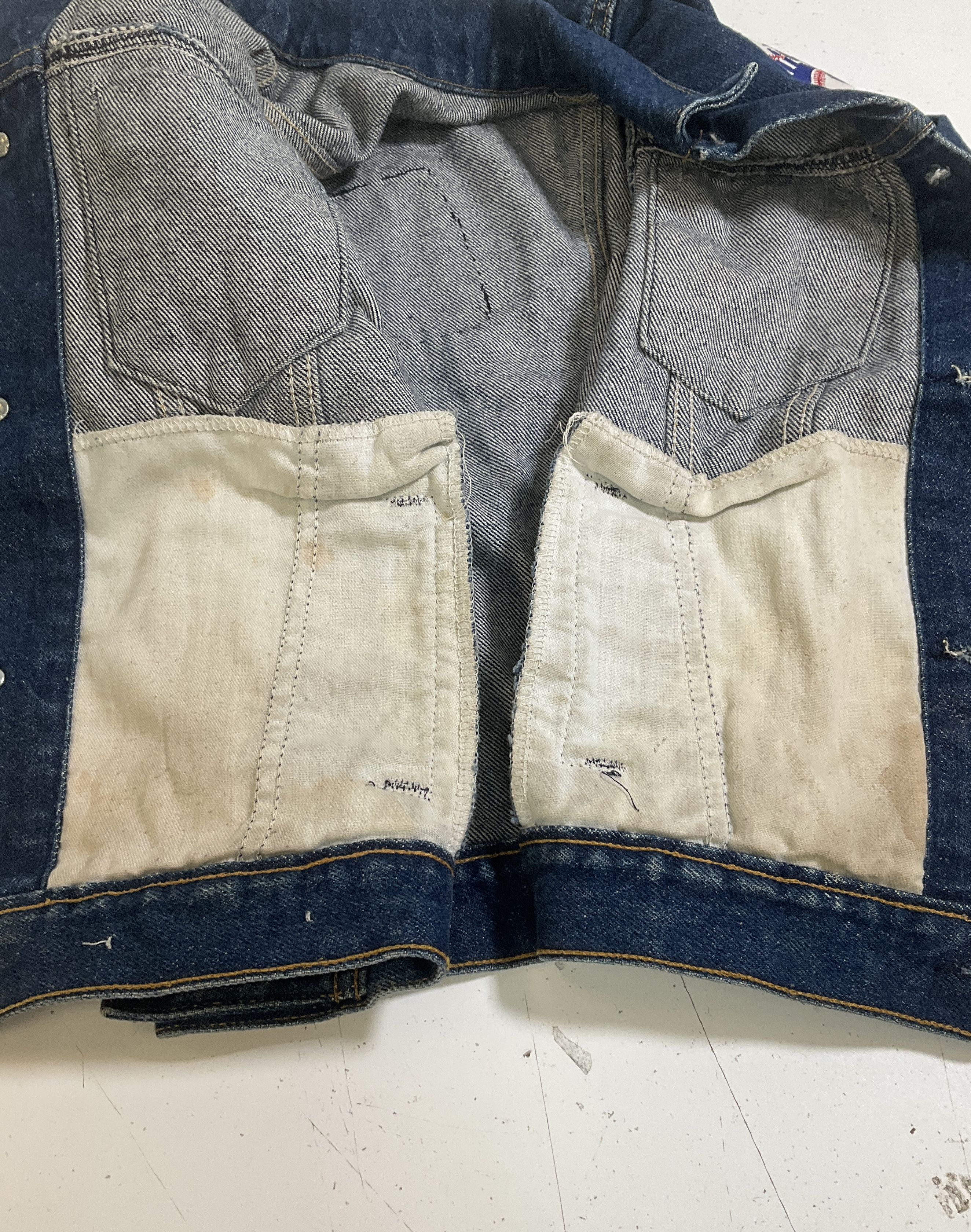 Vintage 90s Little League Baseball 1990 Denim Jean Jacket Patches Youth