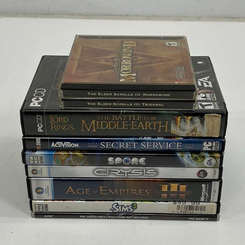 Elder Scrolls Morrowind LotR Battle for Middle Earth Age of Empires PC Game Lot