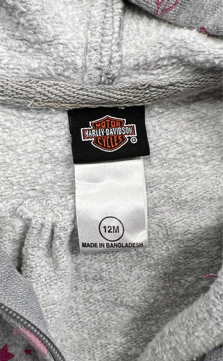 Harley Davidson Baby's Gray Hoodie - Size 12M