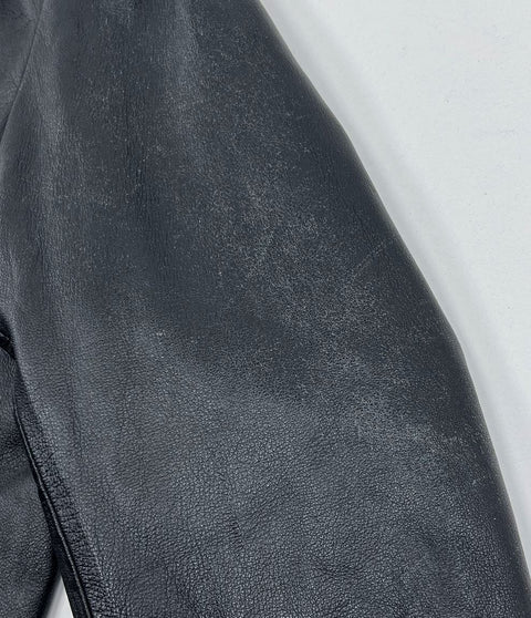 Whet Blu Black Genuine Leather Full Zip Moto Jacket Women's Size XXL