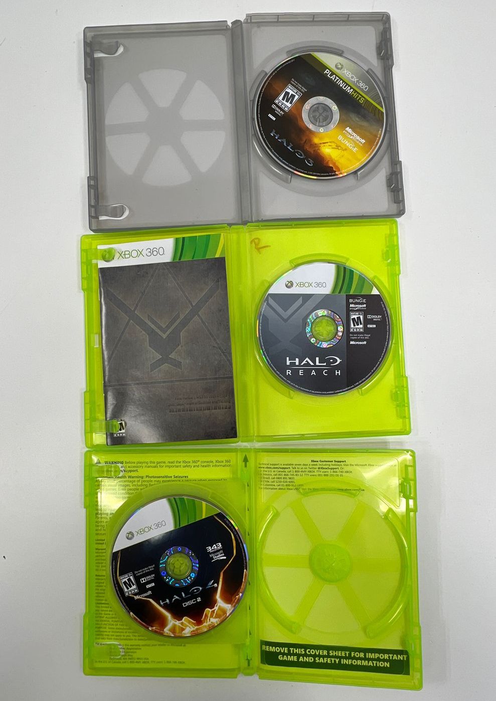 Microsoft Xbox 360 Halo Games Lot of 3
