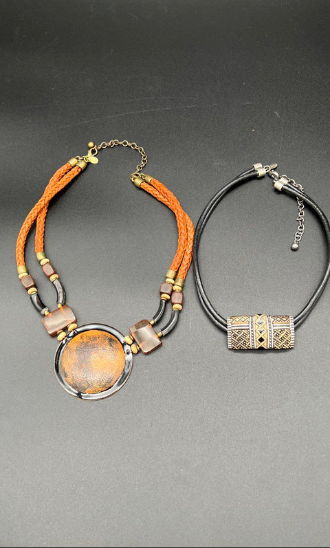 Chico's Mixed Lot 9pc Statement Beaded Tassel Necklace & Earring Set