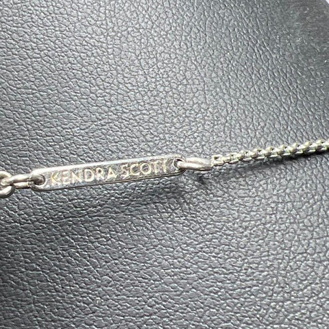 Kendra Scott Silver tone Y Drop Rhinestone Necklace 7.5g