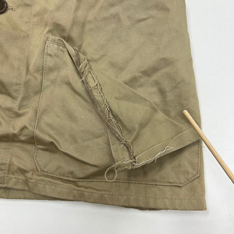 Vintage 60s 10-X Mfg Co Tan Suede Patch Shooting Hunting Jacket Men's 42