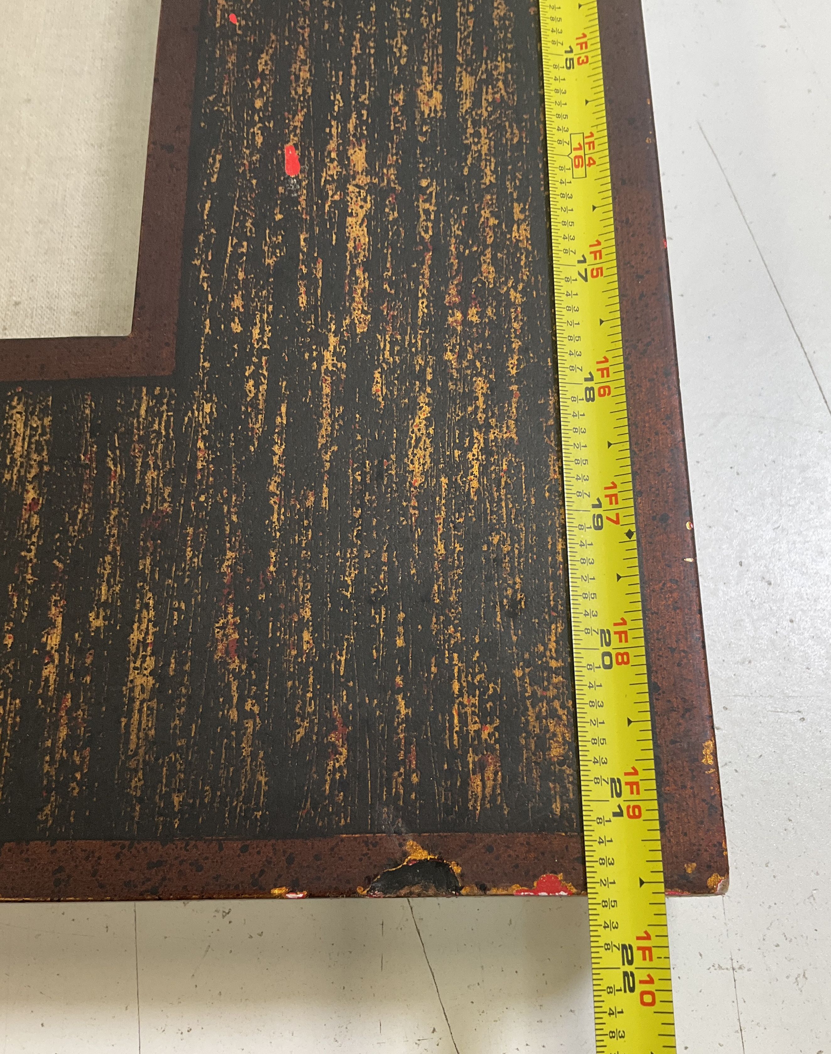 European Antique Bag Replica Black Gold Wood Glass Fabric Metal Shadow Box Art