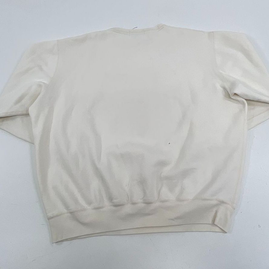 Vintage Y2K Polo Ralph Lauren Cream Embroidered Sweatshirt Men's XL
