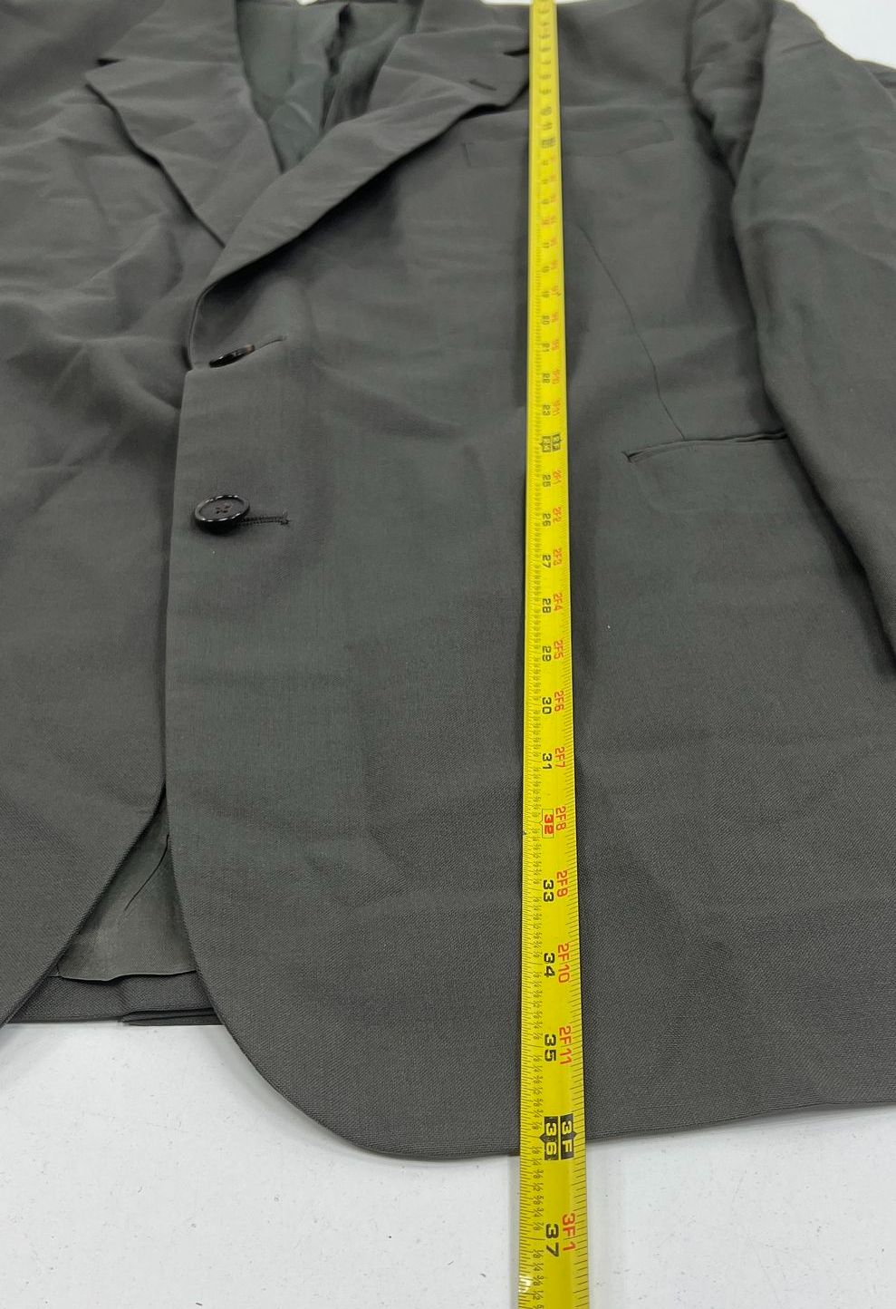 Vintage Tom James Gray Wool 2-Piece Suit Tailored in USA Men's