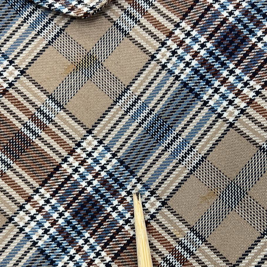 Vintage 1970s h.i.s. Mens Plaid Double Breasted Sport Coat Blazer Jacket Sz L