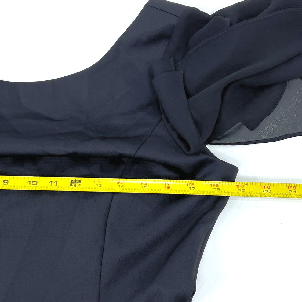 White House Black Market Flutter-Sleeve Sheath Dress Black Womens Size 10 NWT