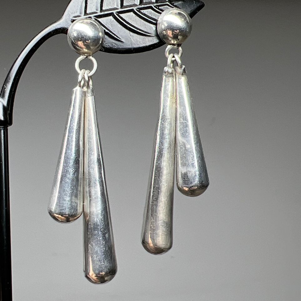 Sterling Silver Dangle Drop Earrings 10g