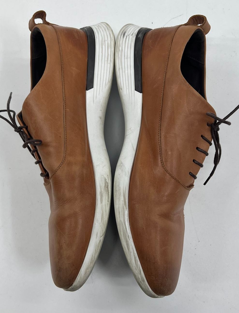 Men's Wolf & Shepherd Tan Brown Genuine Leather Loafer Dress Shoes Size 13M
