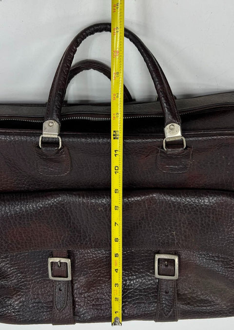 Vintage 80s Samsonite Silhouette Brown Pebbled Travel Bag Carry On Satchel