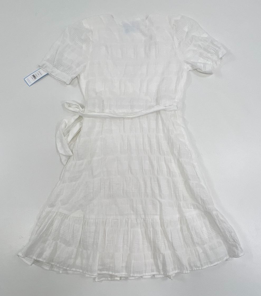 NWT Women's Draper James White Cotton Blend Wrap Dress Knee Length - Size XS