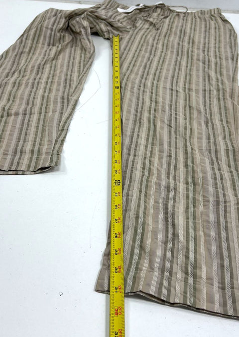 NWT Hanro Desert Stripe Night & Day Woven Cotton Lounge Pants Men's L