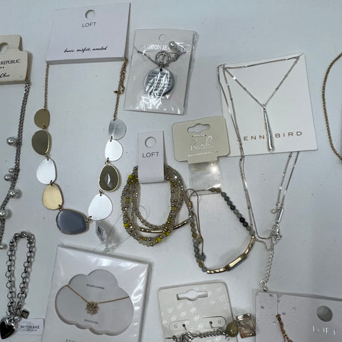 Banana Republic Loft Kim Rogers Costume Jewelry Lot of 18 Necklaces Bracelets