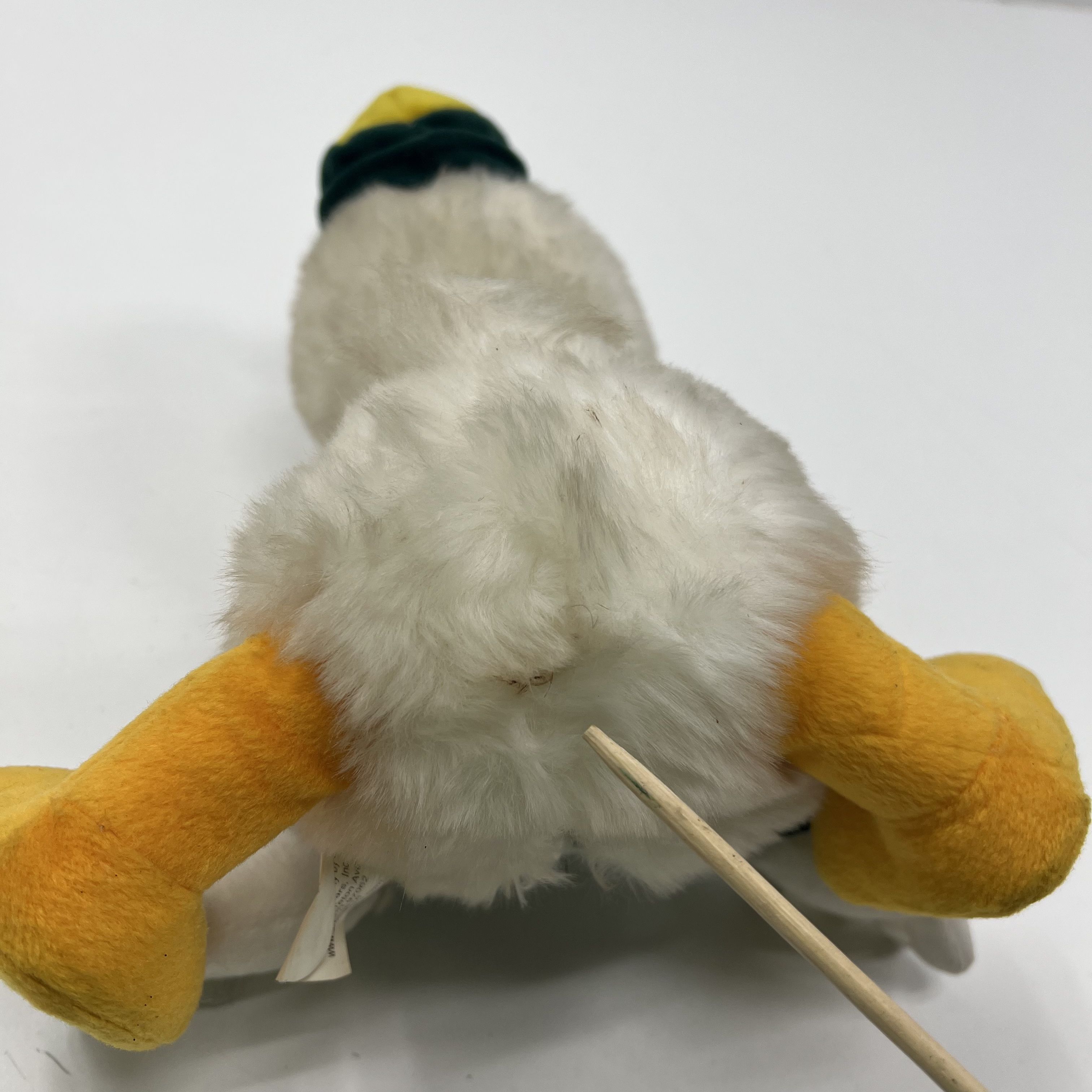 Vintage 90s Disney Oregon Ducks Mascot Plush The Duck Puddles Stuffed Animal