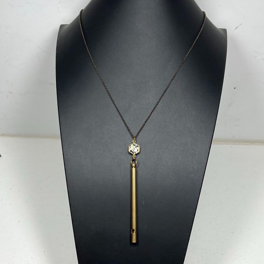 Larissa Loden Whistle Brass tone Necklace